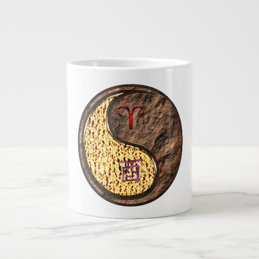 Widder & Erde Hahn Jumbo-Tasse (Vorderseite)
