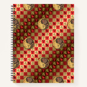 Widder & Erde Ratte Spiralblock Notizblock