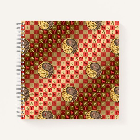 Widder & Erde Ratte Spiralblock Notizblock (Vorderseite)