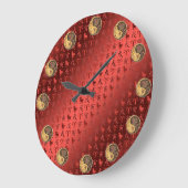 Widder & Erde Tiger Große Wanduhr (Winkel)