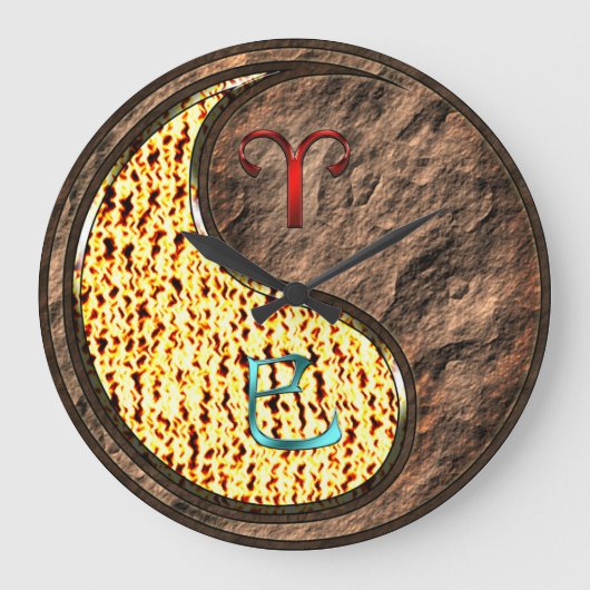 Widder & Erdnatter Große Wanduhr (Vorderseite)