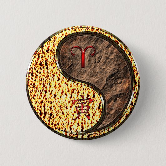 Widder & Erdtiger Button (Vorderseite)
