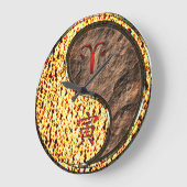 Widder & Erdtiger Große Wanduhr (Winkel)