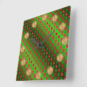 Widder & Feuer Ziege Quadratische Wanduhr (Winkel)