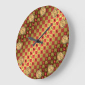 Widder & Feuerdrache Große Wanduhr (Winkel)