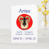 Widder-Geburtstags-Karte Karte (Gelbe Blume)