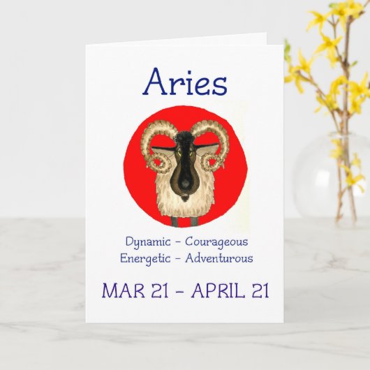 Widder-Geburtstags-Karte Karte (Gelbe Blume)