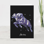 Widder-Geburtstags-Karte Karte (Vorderseite)