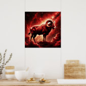 Widder-Geschenk für das kühne Feuerzeichen Poster (Küche)