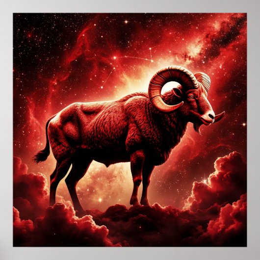 Widder-Geschenk für das kühne Feuerzeichen Poster (Vorne)