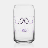 Widder Glasgeschenk für das Sternzeichen Widder Dosenglas (Rückseite)