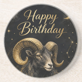 Widder Happy Birthday Sternzeichen Design Getränkeuntersetzer