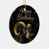 Widder Happy Birthday Sternzeichen Design Keramik Ornament (Rechts)