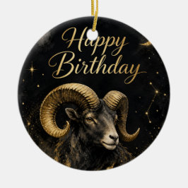 Widder Happy Birthday Sternzeichen Design Keramik Ornament
