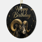 Widder Happy Birthday Sternzeichen Design Keramik Ornament (Links)