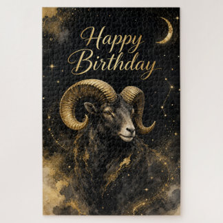 Widder Happy Birthday Sternzeichen Design Puzzle