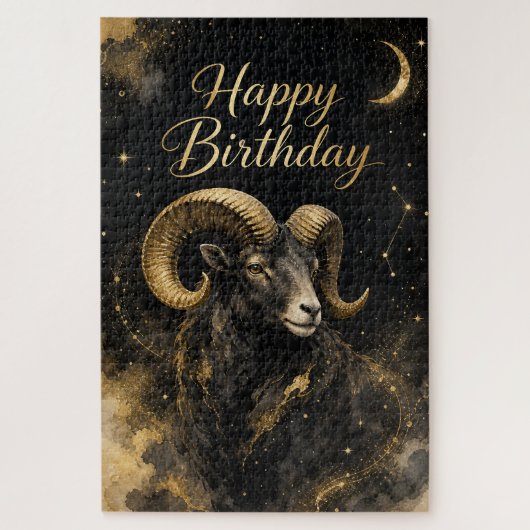 Widder Happy Birthday Sternzeichen Design Puzzle (Vertikal)