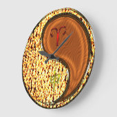 Widder & Holz-Affe Große Wanduhr (Winkel)