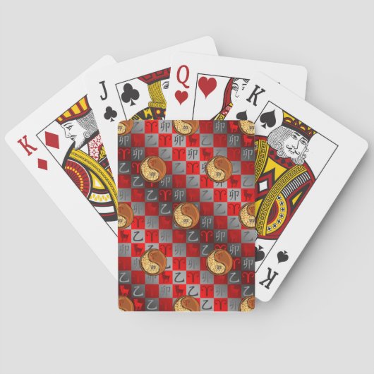 Widder & Holz-Hase. Spielkarten (Rückseite)