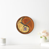 Widder & Holz Ochse Runde Wanduhr (Zuhause)