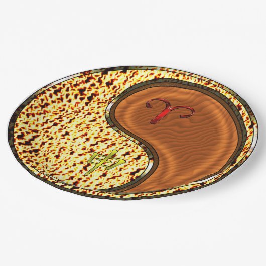 Widder & Holzaffe Pappteller (Schrägansicht)