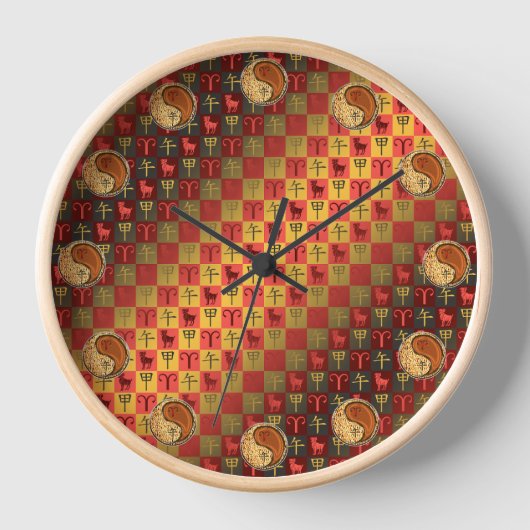 Widder & Holzpferd Uhr (Vorderseite)