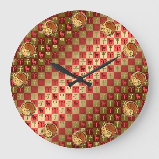 Widder & Holzratte Große Wanduhr (Vorderseite)