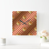 Widder & Holzratte Quadratische Wanduhr (Zuhause)
