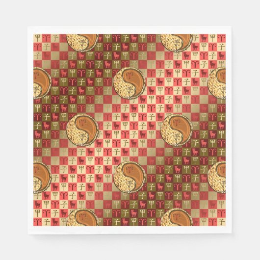 Widder & Holzratte Serviette (Vorderseite)