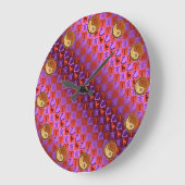 Widder & Holzschwein  Große Wanduhr (Winkel)