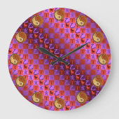 Widder & Holzschwein Große Wanduhr (Vorderseite)