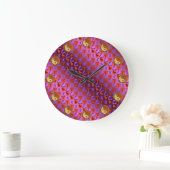 Widder & Holzschwein  Große Wanduhr (Zuhause)