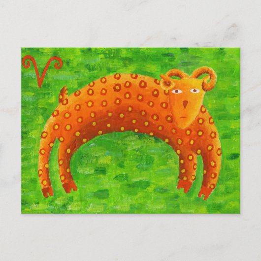 Widder Horoskop Sternzeichen Postkarte (Vorderseite)