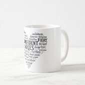 Widder Kaffeetasse | Sternzeichen Wortwolke (VorderseiteRechts)