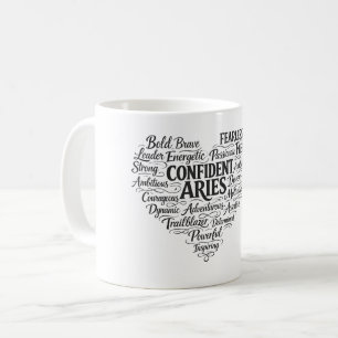 Widder Kaffeetasse Sternzeichen Wortwolke