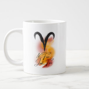 Widder 'Keine Angst, nur Feuer' Sternzeichen Stolz Jumbo-Tasse