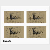 Widder-Konstellations-Karte Hevelius 1690 Rechteckiger Aufkleber (Blatt)