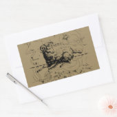 Widder-Konstellations-Karte Hevelius 1690 Rechteckiger Aufkleber (Umschlag)