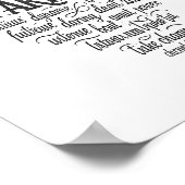Widder Landschaftsposter | Sternzeichen Wortwolken Poster (Ecke)