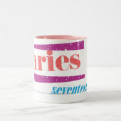 Widder-lt Pink Zweifarbige Tasse (Mittel)