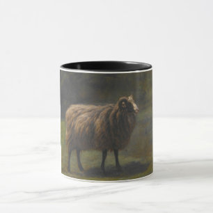 Widder (männliches Schaf) auf dem Bauernhof (von R Tasse
