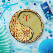 Widder & Metall-Tiger Pappteller (Party)