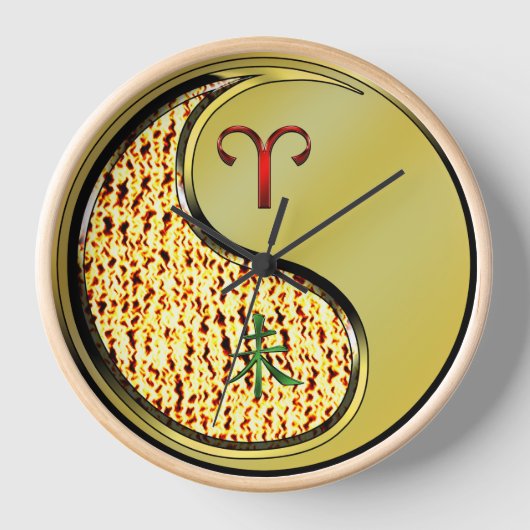 Widder & Metall Ziege Uhr (Vorderseite)