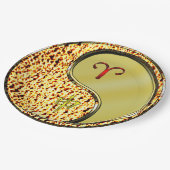 Widder & Metallaffe Pappteller (Schrägansicht)