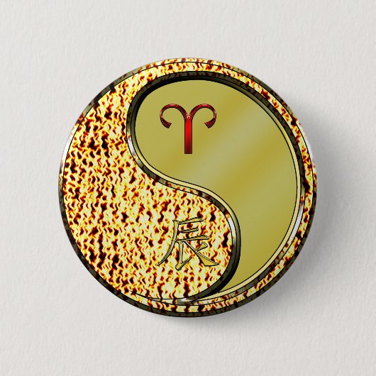 Widder & Metalldrache Button (Vorderseite)