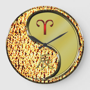 Widder & Metalldrache Große Wanduhr