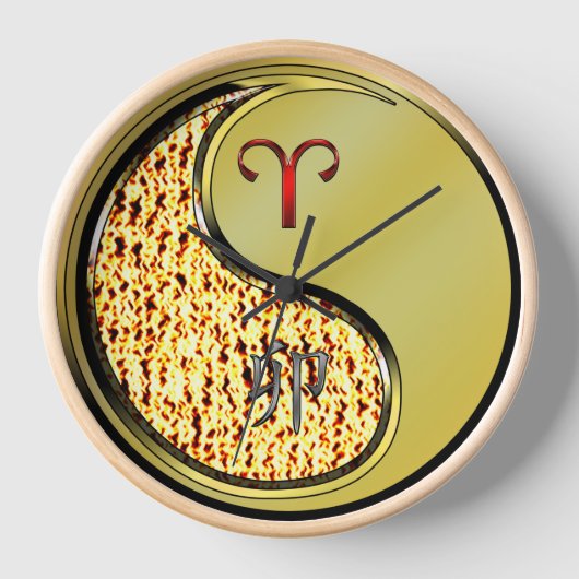 Widder & Metallinchen Uhr (Vorderseite)