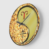 Widder & Metallpferd Große Wanduhr (Winkel)