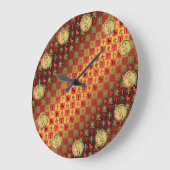 Widder & Metallpferd Große Wanduhr (Winkel)