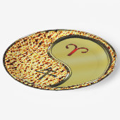 Widder & Metallpferd Pappteller (Schrägansicht)